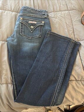 2 PAIRS .Hudson Jeans Dark Blue Straight-Leg Women's Jeans . Size 28
